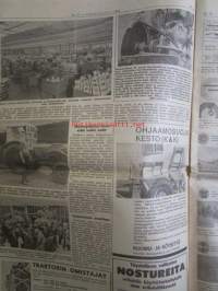 Koneviesti 1963 nr 21 -mm. Keskitettyä konetietoa USAsta, koneuutuuksia naapurimaasta, MM-kynnöt Kanadassa, Leikkuupuimureiden suurtuotantoa, Maatilan