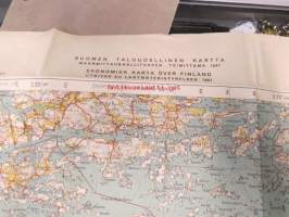 Jussarö, Suomen taloudellinen kartta 1947 Ekonomisk karta över Finland1:100 000