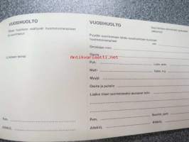 Terhi perämoottorit -käyttämätön huoltovihko, takuutodistus
