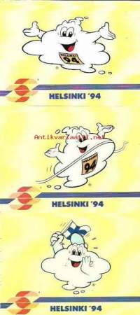 Helsinki EM´94  keräilykortti, keräilykuva -  tarra  3 eril