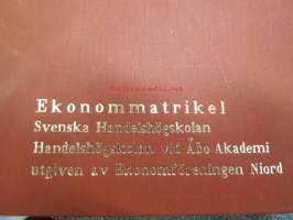 Ekonommatrikel - Svenska Handelhögskolan - Handelskolan vid Åbo Akademi -ekonomimatrikkeli