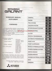 Mitsubishi  Galant - Workshop manual  - Supplement