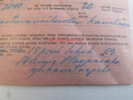Ilmoitus rangaistusvaatimuksesta B syytetylle annettu kopio Turku 18.10.1959