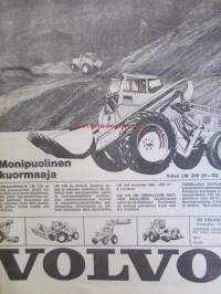 Koneviesti 1964 nr 10 -mm Maantie kelpoinen kitkaketju, Sadon tarkkaillu, Pikkukikkoja ja keksintöjä, Loimaan ja Ypäjän teollisuutta, 550 Autoa Japanista,