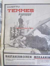 Koneviesti 1964 nr 10 -mm Maantie kelpoinen kitkaketju, Sadon tarkkaillu, Pikkukikkoja ja keksintöjä, Loimaan ja Ypäjän teollisuutta, 550 Autoa Japanista,
