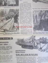 Koneviesti 1964 nr 10 -mm Maantie kelpoinen kitkaketju, Sadon tarkkaillu, Pikkukikkoja ja keksintöjä, Loimaan ja Ypäjän teollisuutta, 550 Autoa Japanista,