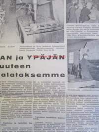 Koneviesti 1964 nr 10 -mm Maantie kelpoinen kitkaketju, Sadon tarkkaillu, Pikkukikkoja ja keksintöjä, Loimaan ja Ypäjän teollisuutta, 550 Autoa Japanista,