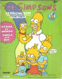 the Simpsons keräilyalbumi   keräilykortti, keräilykuva - liimattuina n 35 kuvaa