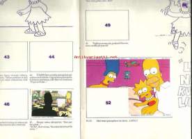 the Simpsons keräilyalbumi   keräilykortti, keräilykuva - liimattuina n 35 kuvaa