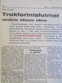 Koneviesti 1964 nr 2 -mm Uusi turvaohjaamo esittelyssä, Traktorin käytön vaikutus hevostyömenetelmiin, Taloudellista koneellistamista, Onko viljankuivatus