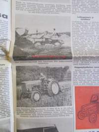 Koneviesti 1964 nr 2 -mm Uusi turvaohjaamo esittelyssä, Traktorin käytön vaikutus hevostyömenetelmiin, Taloudellista koneellistamista, Onko viljankuivatus