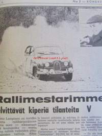 Koneviesti 1964 nr 2 -mm Uusi turvaohjaamo esittelyssä, Traktorin käytön vaikutus hevostyömenetelmiin, Taloudellista koneellistamista, Onko viljankuivatus