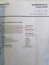 Volvo B7L Huoltokäsikirja ja lisäksi kuljettajan käsikirja B7L v.1999