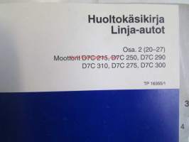 Volvo B7L Huoltokäsikirja ja lisäksi kuljettajan käsikirja B7L v.1999