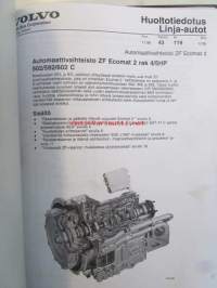 Volvo B7L Huoltokäsikirja ja lisäksi kuljettajan käsikirja B7L v.1999