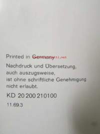 Daimler-Benz Werkstatt-Handbuch, Lastwagen-Motoren Werk Mannheim , Kuorma-auton moottorit Mannheimin tehtaalta,  huoltokäsikirja v.1967-, erillinen