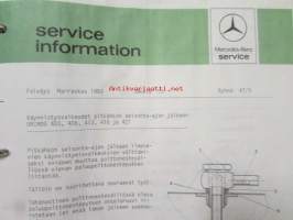 Daimler-Benz Werkstatt-Handbuch, Lastwagen-Motoren Werk Mannheim , Kuorma-auton moottorit Mannheimin tehtaalta,  huoltokäsikirja v.1967-, erillinen