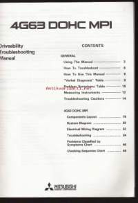 Mitsubishi 4G63 DOHC MPI - Driveability Troubleshooting Manual