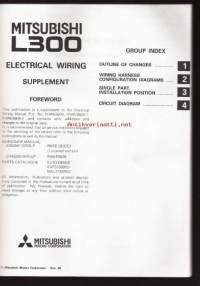 Mitsubishi L 300 - Workshop Manual  Electrical wiring supplement ´89