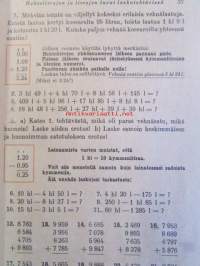 Laskutaito ja elämä A.1  Laskennon ja mittausopin oppikirja kansakouluille A-laitos kaupunkeja ja teollisuusseutuja varten 3-4 kouluvuosi