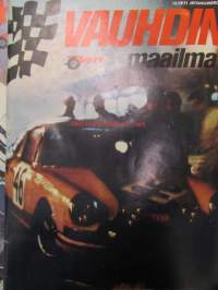 Vauhdin Maailma 1971 nr 12 -mm. Baja 1000 kilpaa skorpionien kanssa, Jackie Stewart heittää huulta, 6 kylmää tuntia Berliinissä 16 eri moottoriveluokkaa, Onko