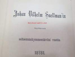 Johan Vilhelm Snellmanin täyttäessä seitsemänkymmentäviisi vuotta 12.5.1881 -juhlakirja