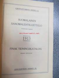 Suomalainen sanomalehtiluettelo Hermes 1913 Finsk tidningskatalog