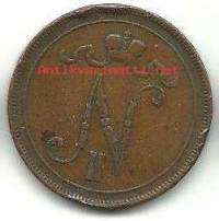 10  penniä  1905