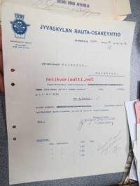 Jyväskylän Rauta-Osakeyhtiö, Jyväskylä 26.5.1921 -asiakirja