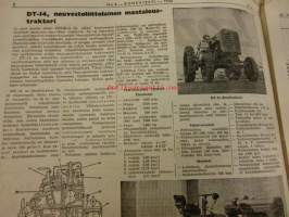 Koneviesti 1958 / 8, 23.4.1958 sis. mm. seur. artikkelit / kuvat / mainokset; Keittiön yleiskone, DT-14, Komet polkupyörät &amp; mopedit, Güldner, Vespa 400,