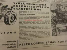 Koneviesti 1958 / 8, 23.4.1958 sis. mm. seur. artikkelit / kuvat / mainokset; Keittiön yleiskone, DT-14, Komet polkupyörät &amp; mopedit, Güldner, Vespa 400,