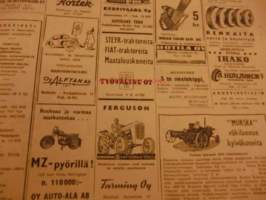 Koneviesti 1958 / 8, 23.4.1958 sis. mm. seur. artikkelit / kuvat / mainokset; Keittiön yleiskone, DT-14, Komet polkupyörät &amp; mopedit, Güldner, Vespa 400,