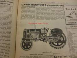 Maaseudun Koneviesti 1955 / 11. 14.6.1955 sis. mm. seur. artikkelit Vickers telatraktori.Normag diesel malli NG 22.Auran apulaitteista.David Brown 25 D diesel