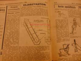 Maaseudun Koneviesti 1955 / 11. 14.6.1955 sis. mm. seur. artikkelit Vickers telatraktori.Normag diesel malli NG 22.Auran apulaitteista.David Brown 25 D diesel