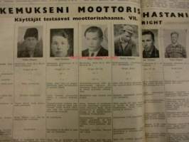 Koneviesti 1958 / 9, 7.5.1958 sis. mm. seur. artikkelit / kuvat; Perämoottorivenettä rakentamaan, Thermaenius ST 256, DT-1§4, karhekokoooja, Olkipoika, Wright,