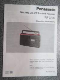 Panasonic RF-3700 FM Receiver -operating instruction -radiovastaanottimen käyttöohjeet