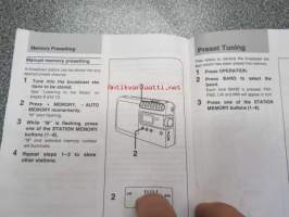 Panasonic RF-3700 FM Receiver -operating instruction -radiovastaanottimen käyttöohjeet