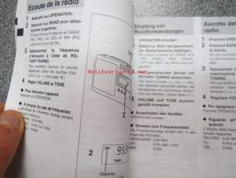 Panasonic RF-3700 FM Receiver -operating instruction -radiovastaanottimen käyttöohjeet