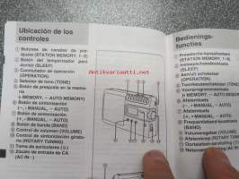 Panasonic RF-3700 FM Receiver -operating instruction -radiovastaanottimen käyttöohjeet