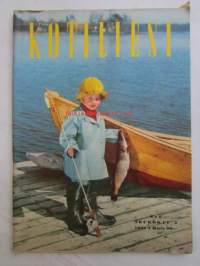 Kotiliesi 1958 nr 9, uusi kenkämuoti, vesiallas puutarhaan omin voimin, Asko Ilmari Tapiovaaran ( Fanett ) pinnatuoli koko sivun mainos