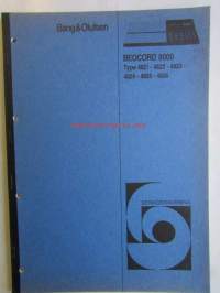 Bang &amp; Olufsen Beocord 8000 -Huolto-ohjekirja, katso tarkemmat tyyppimerkinnät kuvista