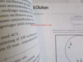 Bang &amp; Olufsen Beocenter 3300 -Huolto-ohjekirja, katso tarkemmat tyyppimerkinnät kuvista