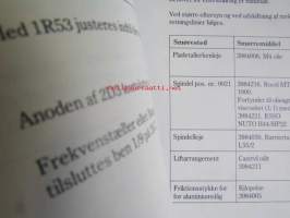 Bang &amp; Olufsen Beogram 6002, Beogram TX -Huolto-ohjekirja, katso tarkemmat tyyppimerkinnät kuvista