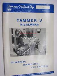 Tammer-V kiilahihnat / kilremmar -suunnittelu, käyttö, huolto