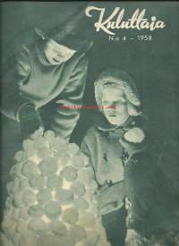 Kuluttaja 1958 nr 4 - Jumbo-sarjakuva, pikku kuluttaja, eteläinen napaseutu,  schubert, aate ja taloudellisuus,  OTK-mainoksia