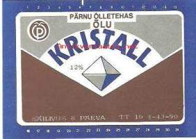 Kristall  -olutetiketti