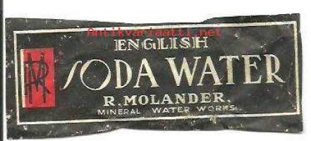 English Soda  Water  -   juomaetiketti