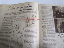 Suomen Kuvalehti 1934 nr 22, Suruseutua kiertämässä Louhen uppoaminen ja uhrien kuvat, minä (Wehka-Heikki) ja Marsalkka, professori Kompan Tammisto