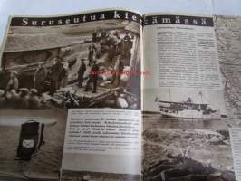 Suomen Kuvalehti 1934 nr 22, Suruseutua kiertämässä Louhen uppoaminen ja uhrien kuvat, minä (Wehka-Heikki) ja Marsalkka, professori Kompan Tammisto