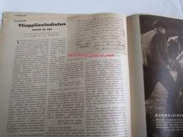Suomen Kuvalehti 1934 nr 22, Suruseutua kiertämässä Louhen uppoaminen ja uhrien kuvat, minä (Wehka-Heikki) ja Marsalkka, professori Kompan Tammisto